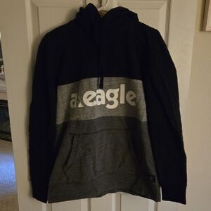 American Eagle Outfitters Black and Gray Hoodie